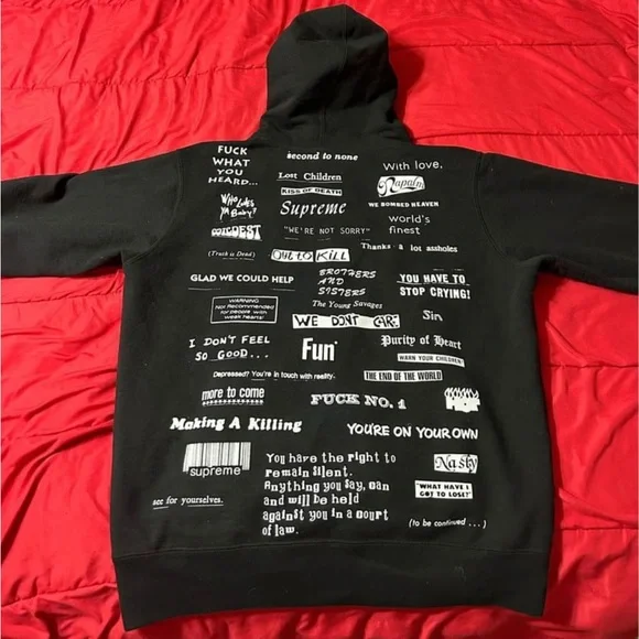 Supreme stop crying hooded sweatshirt（supreme 19aw stop